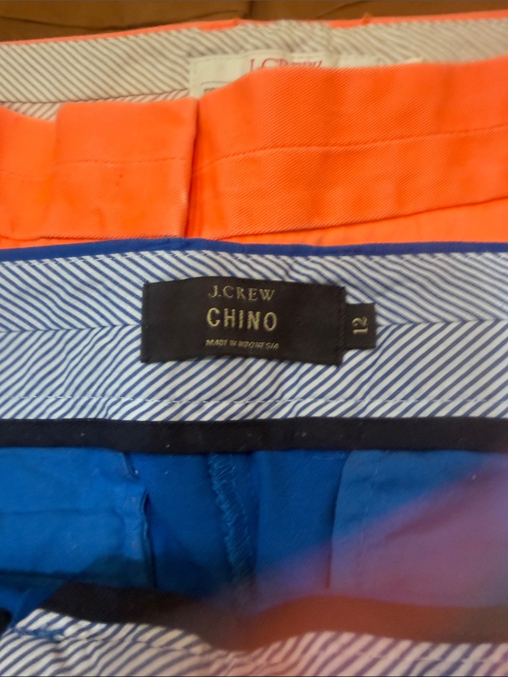 J. Crew 5 Pairs of Cotton Chino Shorts, Size 12 - Picture 4 of 9